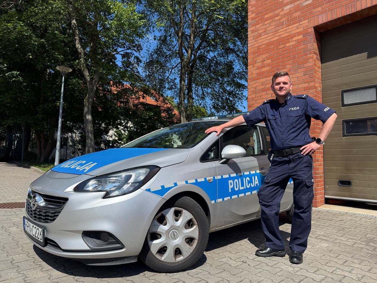Sierżant Łukasz Jaworski. Fot. Komenda Miejska Policji w Sopocie