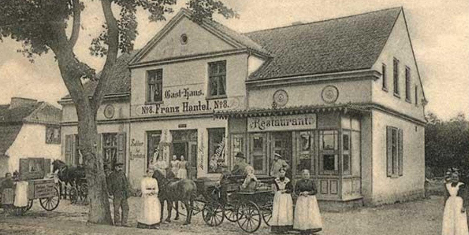 Zajazd i restauracja Hantela w Świemirowie, zdjęcie z ok. 1901 roku (UM), za: www.dawnysopot.pl.
