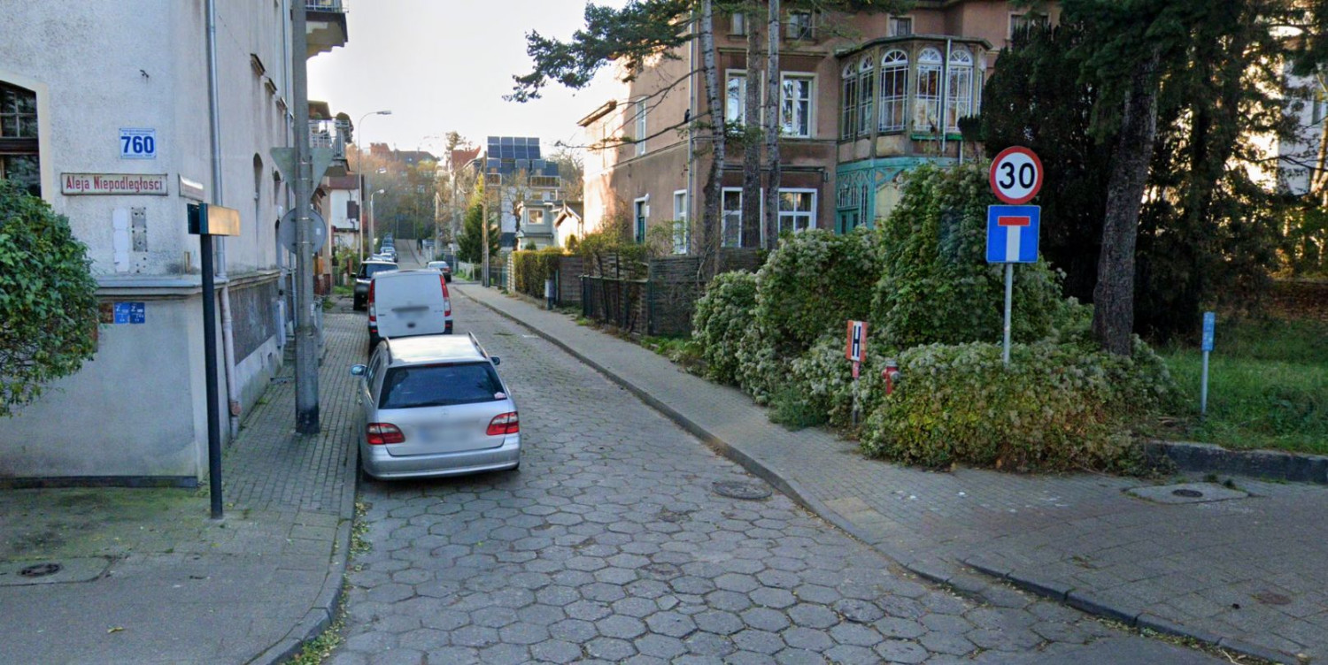 Ul. Broniewskiego w Sopocie. Fot. Google Street View.