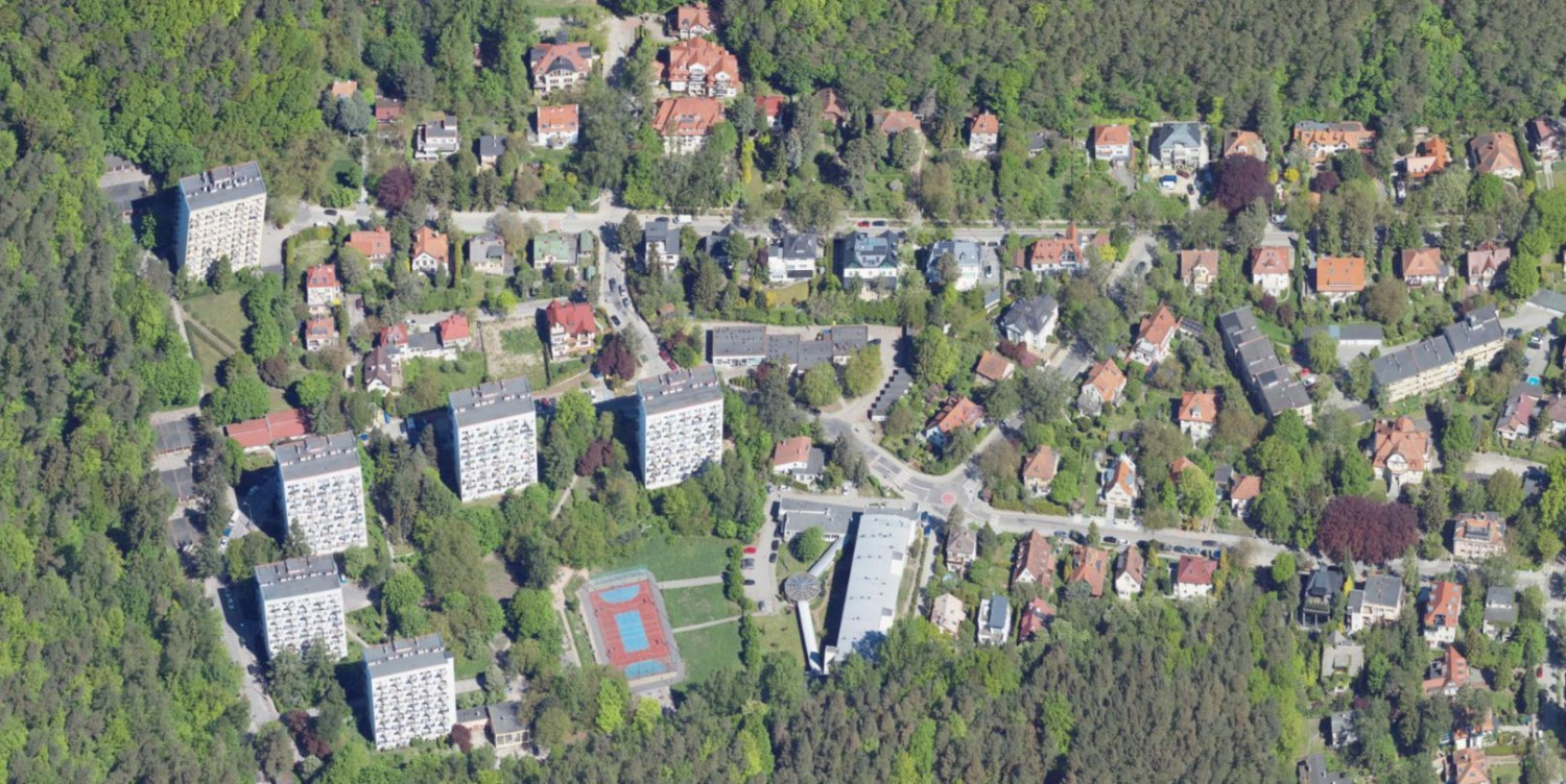 Zdjęcia ukośne wykonane z samolotu. Fot. drzewa.um.sopot.pl