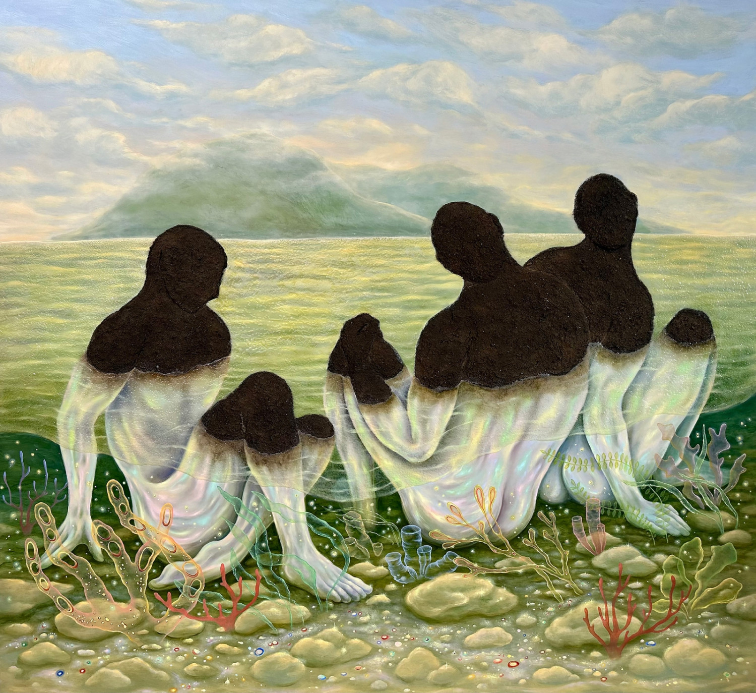 Marcin Janusz, Kąpiel. Olej, żywica, ziemia. 175x190 cm. 2025. Materiały promocyjne PGS