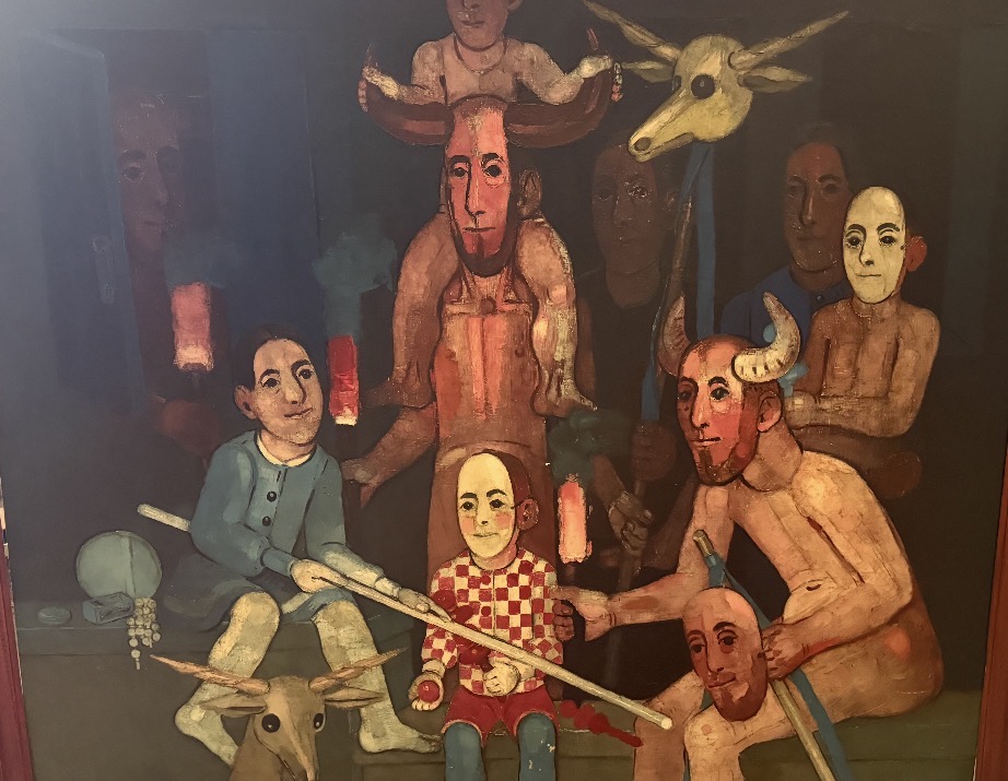 Kiejstut Bereźnicki, Scena mityczna z maską, 1967.