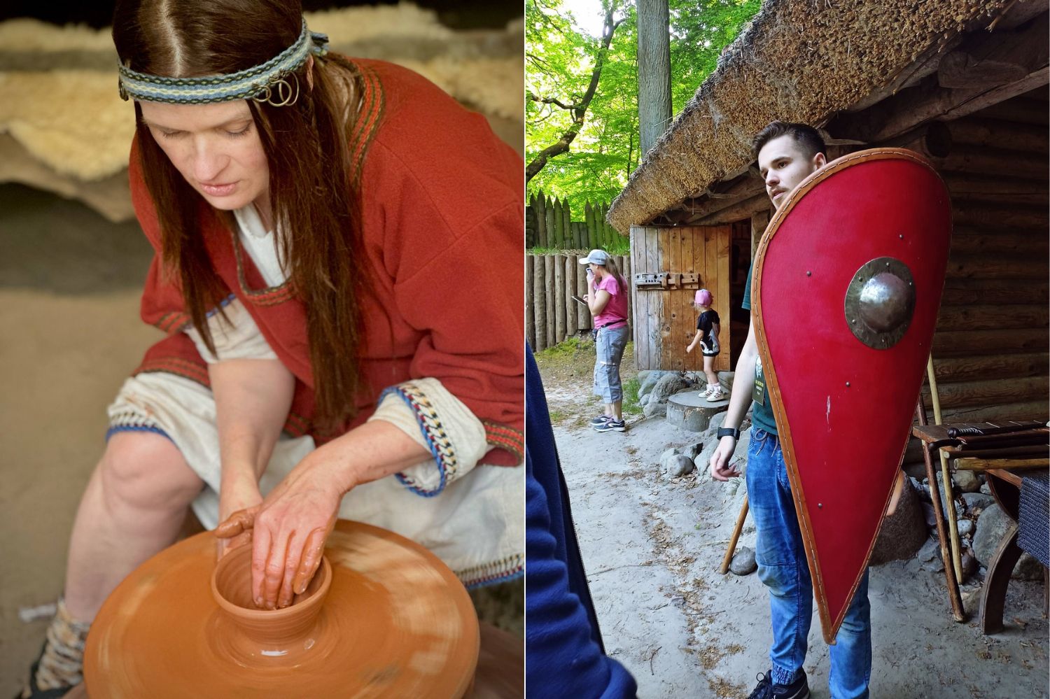 Pokazy dawnych rzemiosł i uzbrojenia na Grodzisku w Sopocie. Historyczne gry planszowe na Grodzisku w Sopocie. Ognisko na majdanie Grodziska w Sopocie. Fot. Fot. Muzeum Archeologiczne w Gdańsku - Grodzisko w Sopocie.