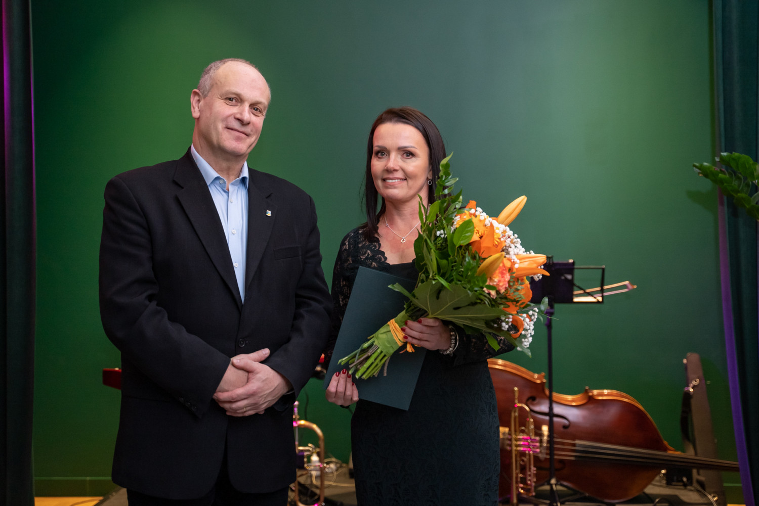 Przewodniczący Rady Miasta Piotr Bagiński i dyrektor hotelu Rezydent Sopot MGallery Joanna Wolny