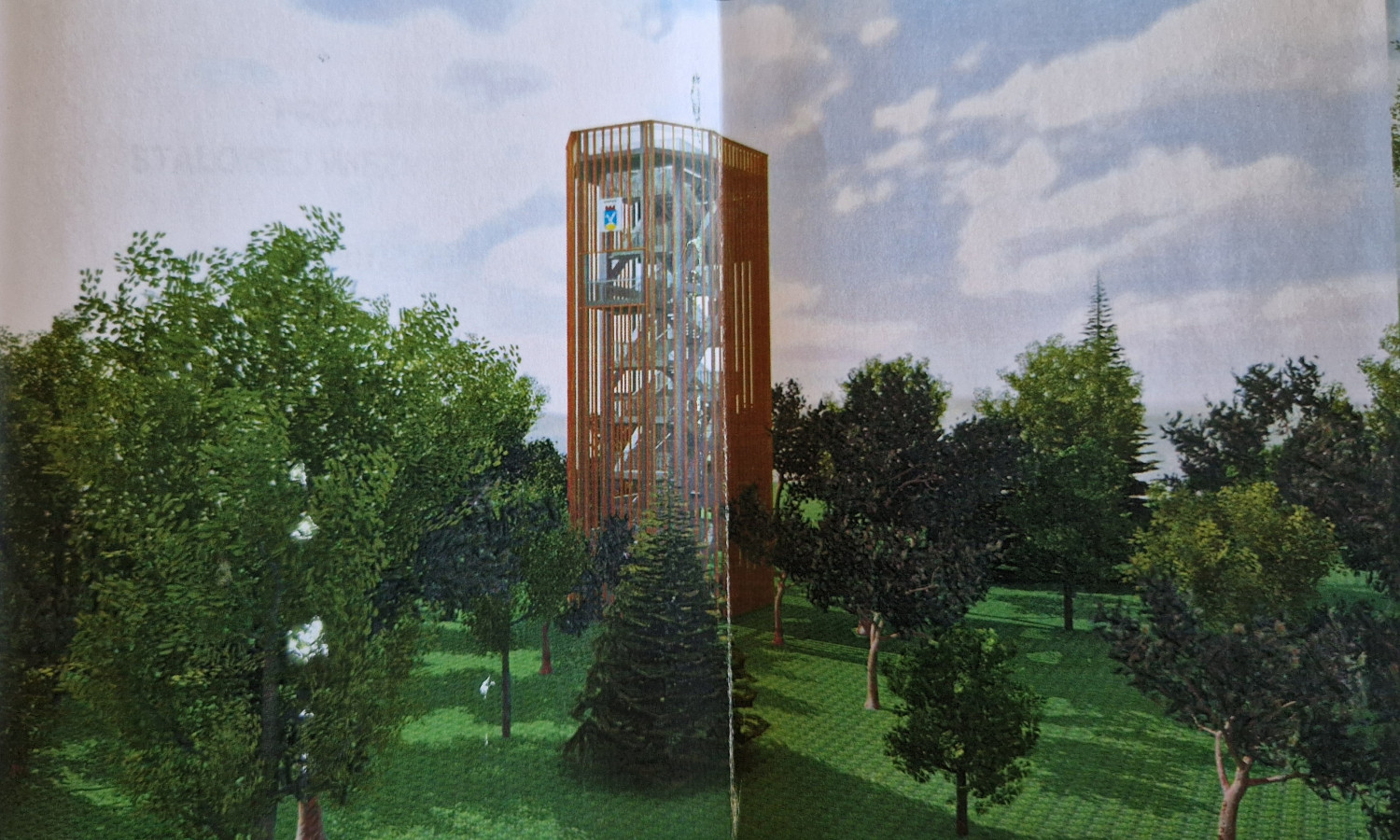 Wizualizacja wieży na Rysim Wzgórzu w Sopocie: ART PROJEKT K&M. Projektant: mgr. inż. arch. Jarosław Krauze. Źródło: dokumentacja projektowa.
