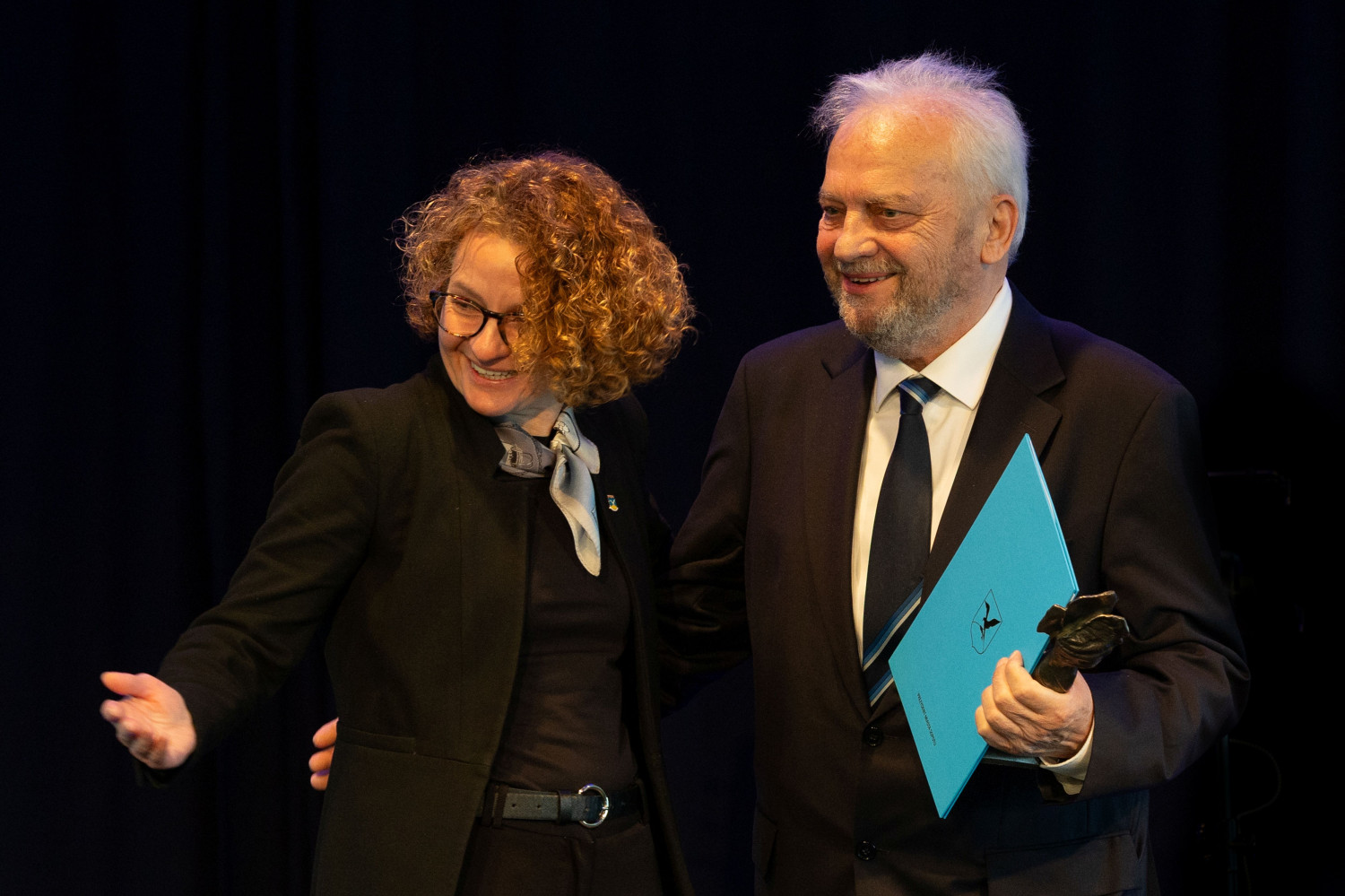 Na zdjęciu prof. Bogdan Wojciszke i prezydentka Sopotu Magdalena Czarzyńska-Jachim. Fot. Anna Rezulak KFP/UMS