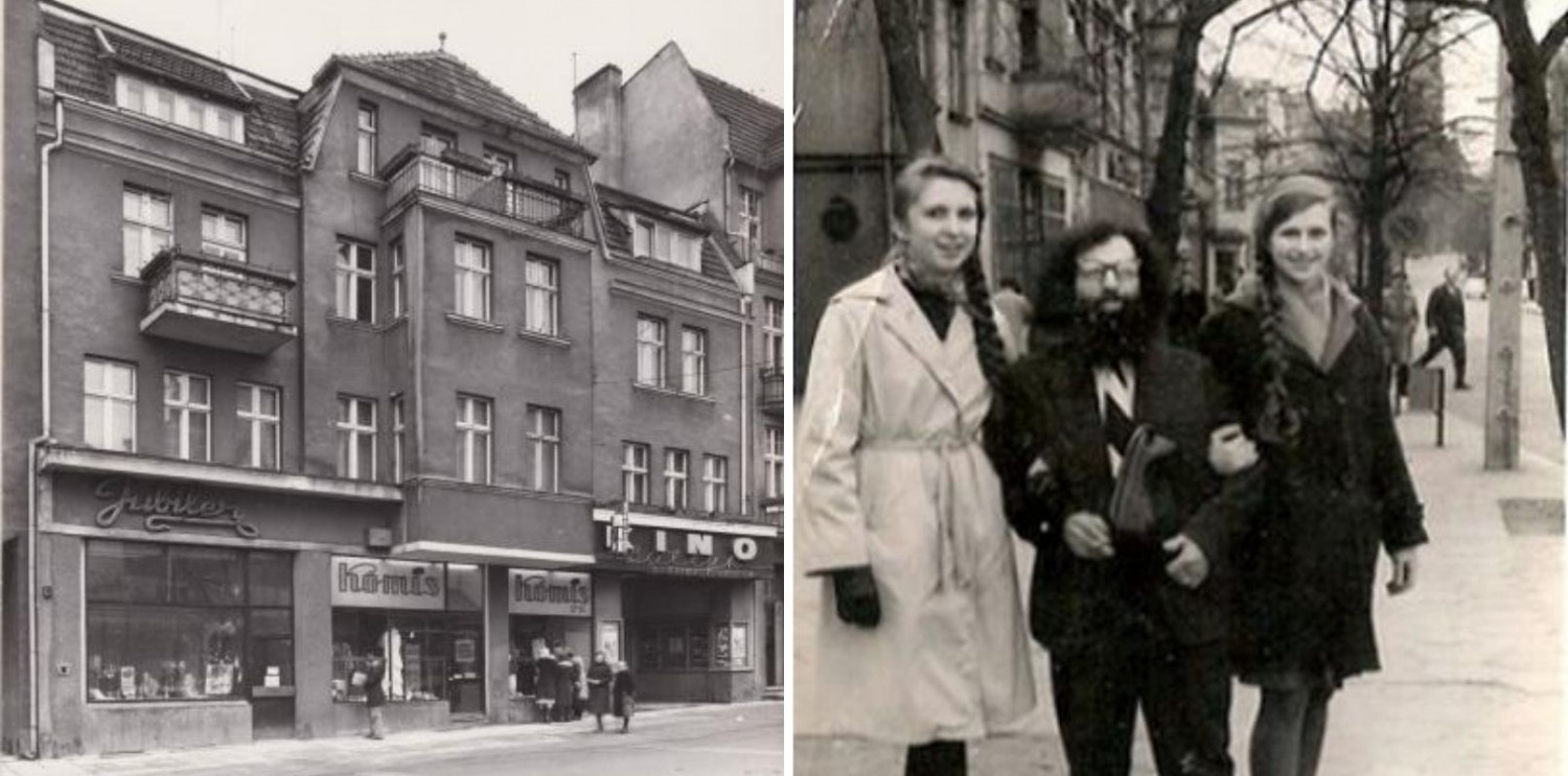 Po lewej: kino Bałtyk, 1977 r. Źródło: BMS PAH, GK, foto. Kołecki. Po prawej: Parasolnik, 1963 r. Za: dawnysopot.pl 