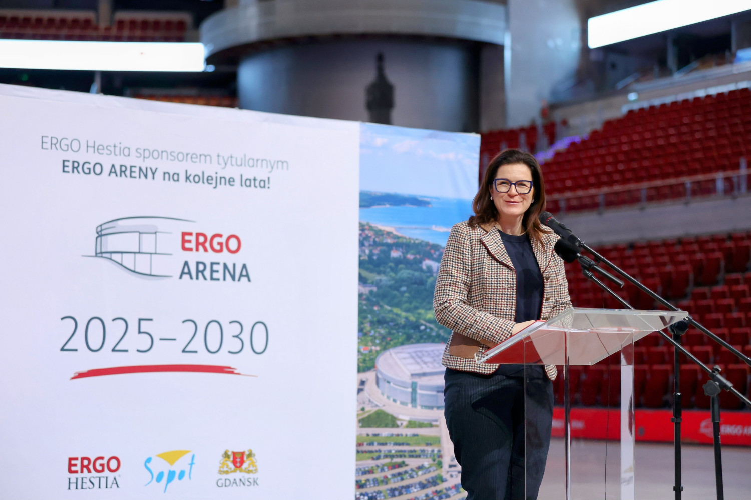 Prezydent Aleksandra Dulkiewicz, podczas konferencji prasowej, fot. Dominik Paszliński / gdansk.pl.