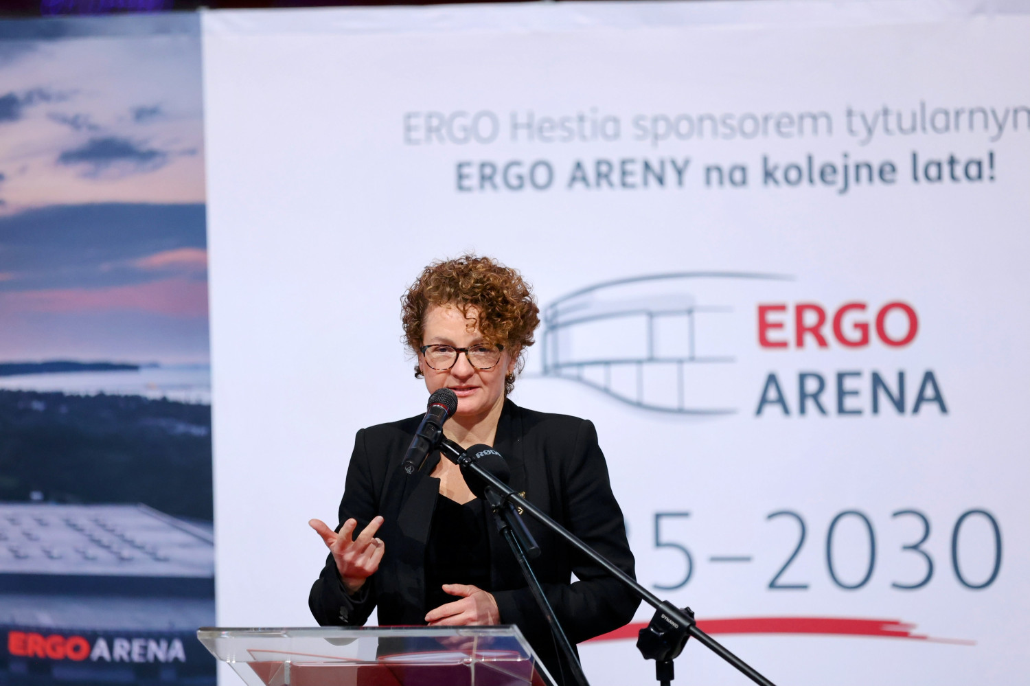 Magdalena Czarzyńska-Jachim, prezydentka Sopotu podczas koferencji, fot. Dominik Paszliński.