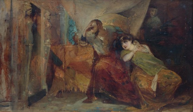 Maurycy Gottlieb „Zygmunt August i Barbara Giżanka”