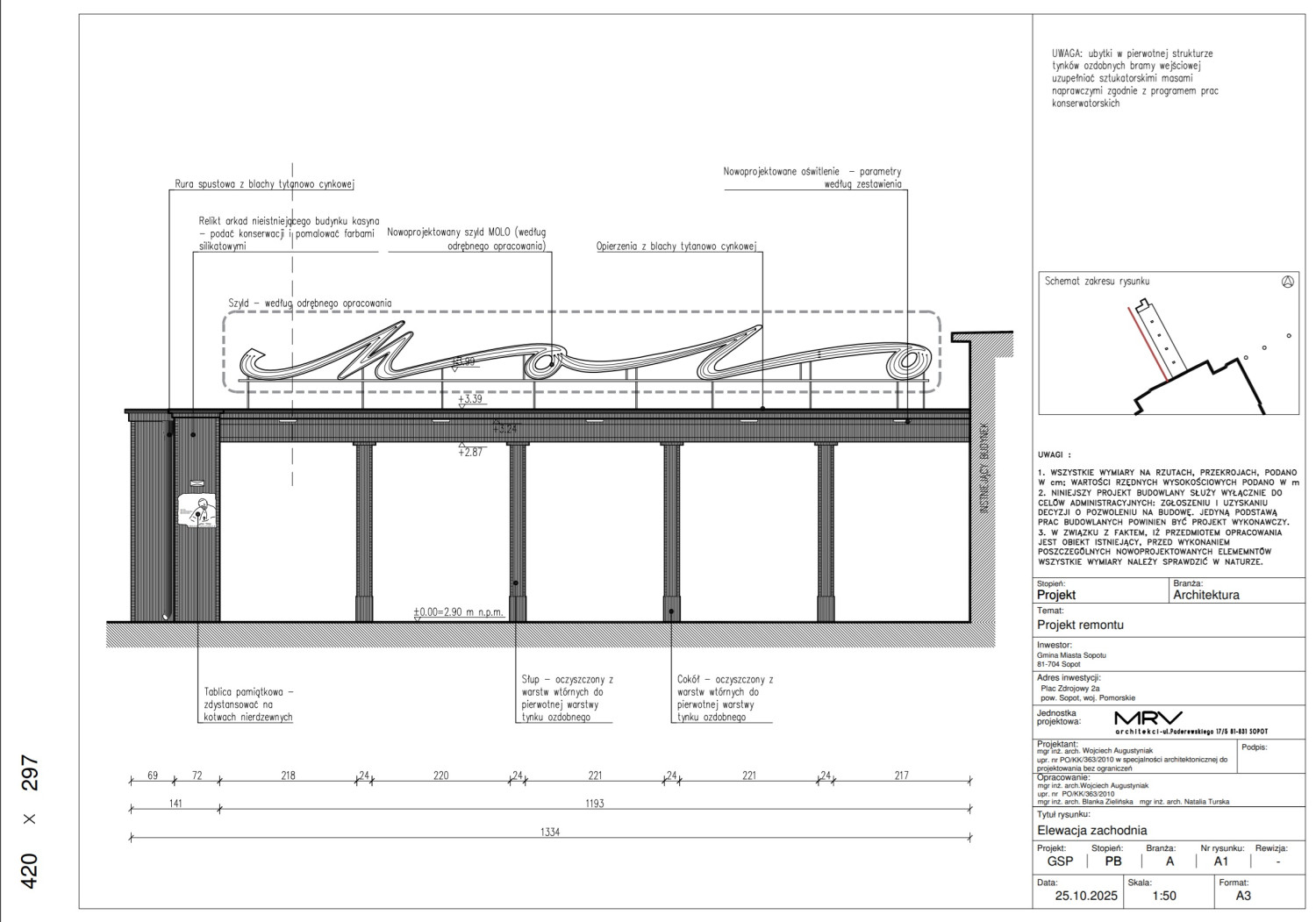 Projekt: MRV Architekci. Mgr inż. arch. Wojciech Augustyniak / Dokumentacja projektowa