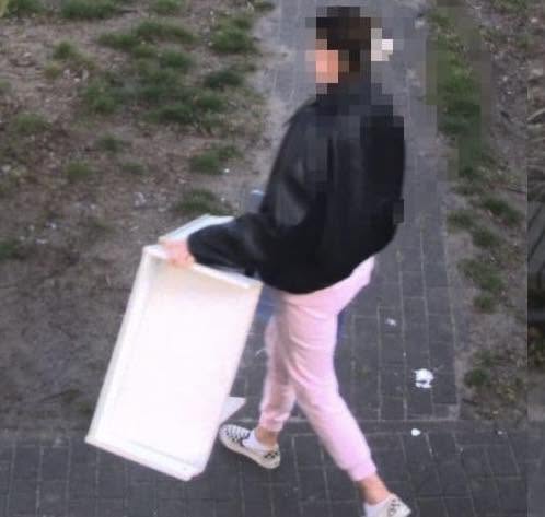 Obraz zarejestrowany przez fotopułapkę. Materiały Straży Miejskiej w Sopocie.