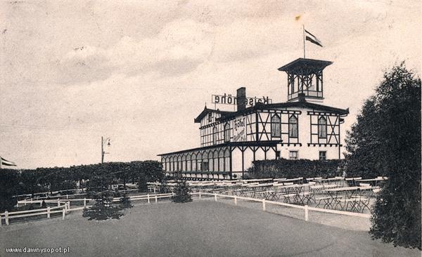 Cesarskie Wzgórze i Restauracja Powietrzne Sanatorium, zdjęcie z około 1908 roku (KC). Za: www.dawnysopot.pl.