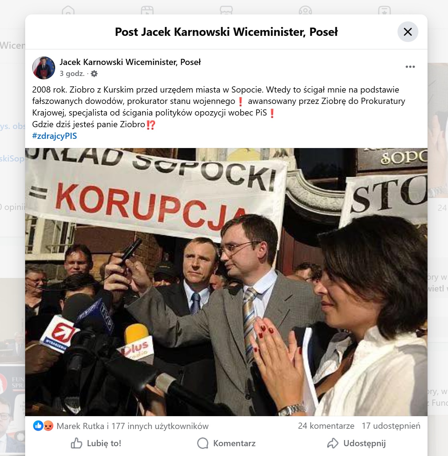 Fot. Jacek Karnowski Wiceminister, Poseł - Facebook Fot. Jacek Karnowski Wiceminister, Poseł - Facebook