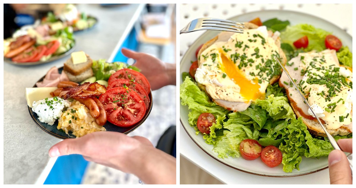 Najlepsze śniadania w Sopocie, restauracja Do Brzegu, na zdjęciu klasyk sopocki i jajka po benedytkyńsku