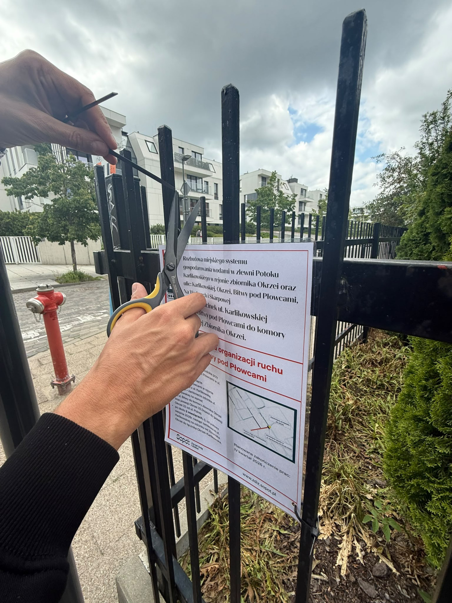 Informacja o planowanych utrudnieniach. Materiały Zarządu Dróg i Zieleni w Sopocie