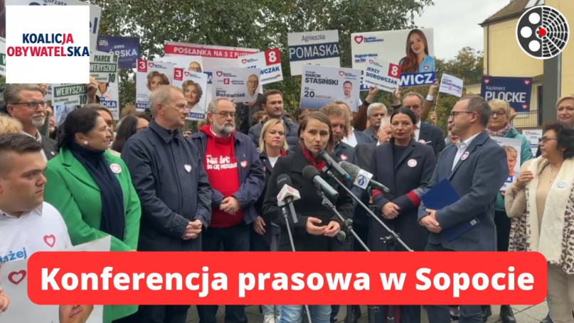 Koalicja Obywatelska: Konferencja prasowa w Sopoci